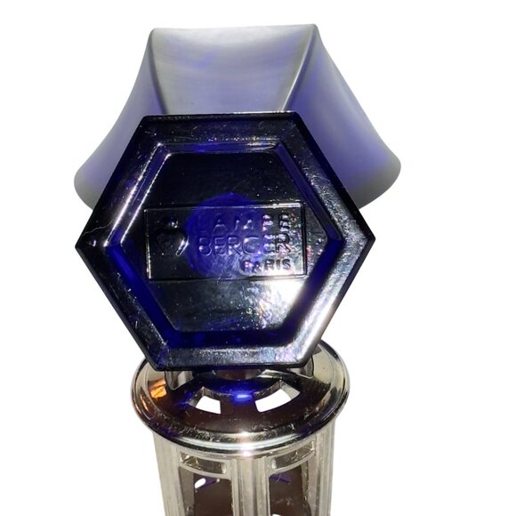 Lampe Berger Paris Blue Glass Fragrance Lamp With Silver Top - Picture 10 of 12